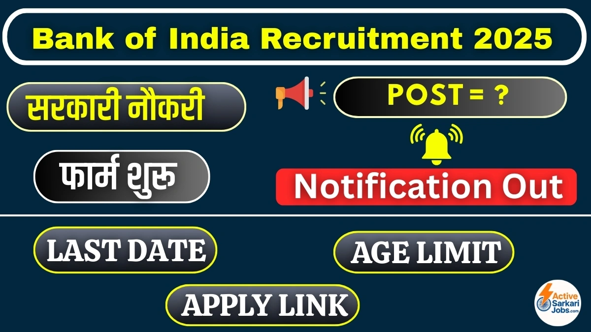 Bank of India Apprentice Recruitment 2025-26