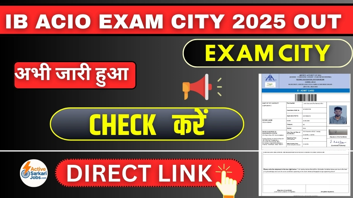 IB ACIO Admit Card 2025